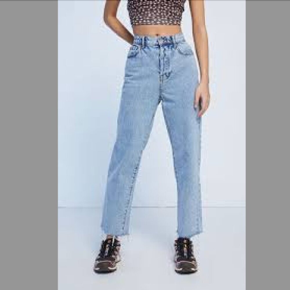 PacSun Light Blue Acid Wash High Rise Straight Leg Jeans Size 27